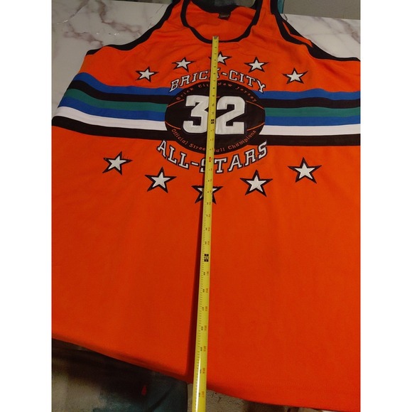 Brick City All-Stars Streetball Basketball Jersey Sz 52 Big Mens Orange #32 - Picture 6 of 12